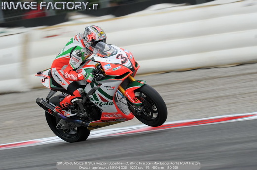 2010-05-08 Monza 1178 La Roggia - Superbike - Qualifyng Practice - Max Biaggi - Aprilia RSV4 Factory